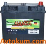 Акумулятор Hanza Gold asia 6СТ-60-А3E R+